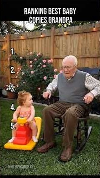 You Won't Believe How Much This Baby Copies Grandpa! 😂 #cute #grandpa