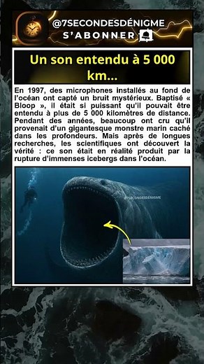 Le mystère du « Bloop » enfin résolu ? #curiosité