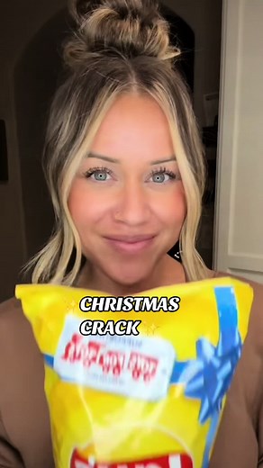 Christmas crack on a whole new level. Recipe below. Ingredients * 2-3 cups Lays Wavy potato chips * 1 cup brown sugar * 1 cup butter * 2 cups milk chocolate chips * ½ cup crushed Lays Wavy potato chips * Festive sprinkles Instructions * Preheat oven to 350 degrees F. * Spray an 11 x 7 pan, line with parchment paper. Then Line the bottom with Lays potato chips. Overlap them a little bit so you have a nice thick layer of them on the bottom of the pan. Set the pan aside. * Combine sugar and butter 