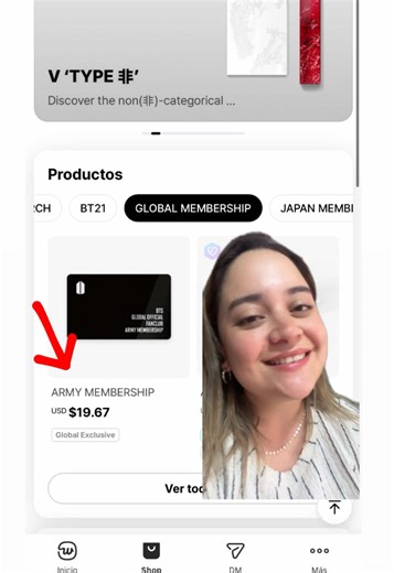 Cómo cambiar membresía BTS de pesos a dólares