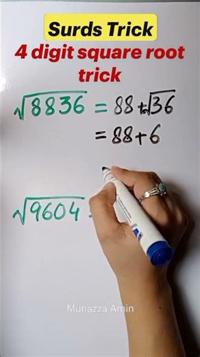 4 digits square roots methods #youtubeshorts #viral #mathematics