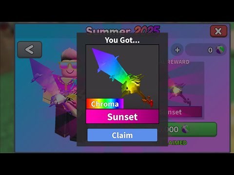 I GOT the CHROMA SUNSET in MM2! (INSANE LUCK!)