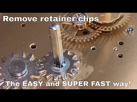 How to remove retainer clips on winding stops the SUPER FAST and EASY way - clock repair