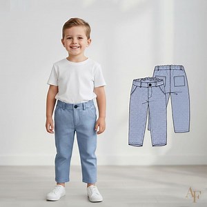 Schnittmuster für Kinderhosen (PDF) | Maßgeschneiderte Kinderhosen | Größen 1–4 | Sofort-Download | Anfängerfreundlich - Etsy.de