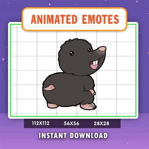 Animated Twerking Mole Emote: Twitch, Discord, YouTube (Digital File)