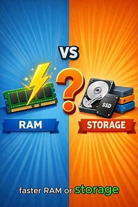 RAM vs Storage: Why Your Computer Forgets and Remembers #shorts