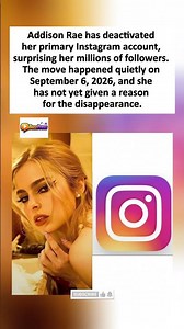 Addison Rae just disappeared from instagram.