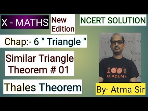 X- NCERT Maths’ Chap-06:- Triangle ,“ Basic Proportionality Theorem ( Thales Theorem) “.‎⁨@Atma