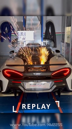 We didn't expect that! 😱 - McLaren 600LT @ Dyno! #mclaren #mclaren600lt #dyno #flames #fire #Novitec #exhaust | NM2255