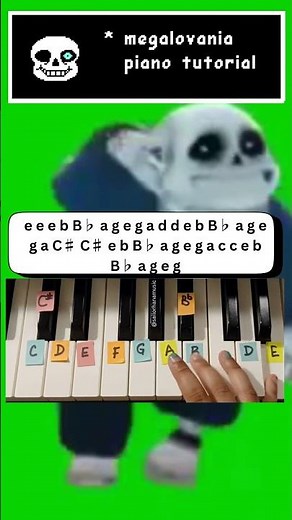 MEGALOVANIA Piano Tutorial #sans #megalovania #sansmeme #undertale #undertalepiano