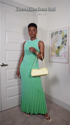 Karen Millen Haul | Blue Halter vs Green Gradient #dresshaul #styling