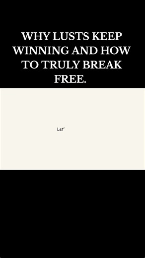 If you’ve been struggling, this is your reminder that God’s love can restore what lust has taken. You don’t have to fight alone — this is your invitation to walk toward freedom, peace, and clarity again. Don’t fight lust because you fear punishment — fight because you miss God’s presence. Let love, not guilt, be your reason to change. #ChosenOnes​ #SpiritualWarfare​ #Faith​ #Temptation​ #Lust​ ​ ​