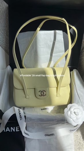 Chanel 26p Preppy Coco Handbag in Creamy Yellow