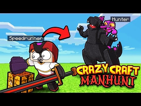 Manhunt CRAZY CRAFT 2! (Speedrunner vs 2 Hunters)