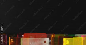 different colours Cast Acrylic Sheet - Plexiglas on a rotation table