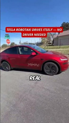 Tesla Robotaxi Drives Itself — No Driver Needed
