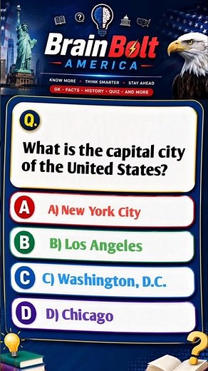 What is the capital city of the United States? #usa #usashorts #usagk #usaknowledge #usaquiz