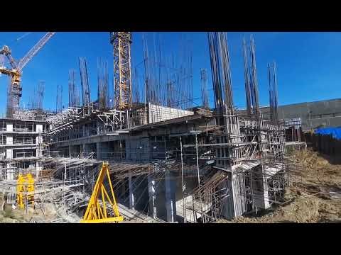 Construction of Highrise Building. (Foundation and Structural Frames Works) #128.