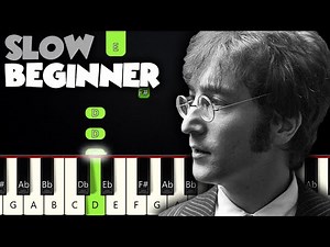 Imagine - John Lennon | SLOW BEGINNER PIANO TUTORIAL + SHEET MUSIC by Betacustic