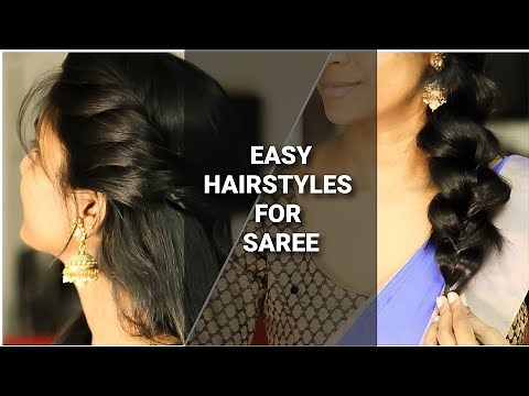 Easy hairstyle for saree| Hairstyle for girls| saree hairstyles for medium hair| Preity Neereekshan