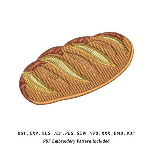 Baguette Embroidery Designs Bundle, EMB Included, French Bread Embroidery Pattern, Instant Download File - Etsy