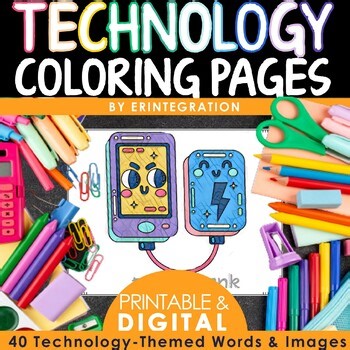 Technology Coloring Pages 40 Printable Coloring Sheets Unplugged Activity