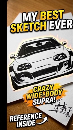 ​How to Draw a Toyota Supra MK4 | Step-by-Step Car ArtI​#ToyotaSupra#Drawing#JDMCulture#SpeedDrawing