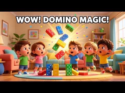 Domino Game at Home 🧱 | Kids Build & Dance Party 💃 Fun Learning Video for kids✨