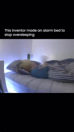 @brandbuild_bytes on Instagram: "This might be the most chaotic solution to oversleeping ever created. Back in 2015, inventor Colin Furze got tired of sleeping through every alarm, so he engineered something that made oversleeping physically impossible. He built a fully custom alarm bed powered by compressed air rams that launch the entire mattress into the air the moment the timer hits zero. The result is loud, ridiculous, and completely unnecessary, which is exactly why it became iconic. It sh