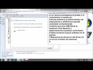 Instalacion de plotter de corte GerCutter SP - 24 Windows 7 32-bits Parte 1