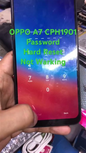 OPPO A7 CPH1901 Password Hard Reset Not Warking #gsm #password #unlock #lock #unlockfrp #frpbypass