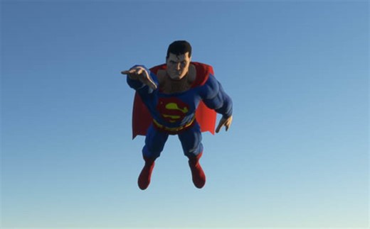 Superman - animated cape and lasers