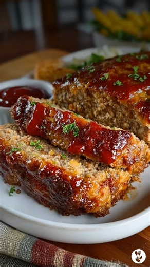 There’s something deeply comforting about a classic meatloaf fresh from the oven. This Brown Sugar Meatloaf with Ketchup Glaze is tender, savory, and topped with a sweet, sticky glaze that melts into every slice. It’s the kind of meal that brings everyone back to the table, filling the kitchen with warmth, nostalgia, and the unmistakable feeling of home. Ingredients: • 1 ½ lbs lean ground beef • 1 ½ cups croutons, crushed • 1 small onion, chopped • 2 eggs • ¼ cup milk • ¼ tsp ground black pepper