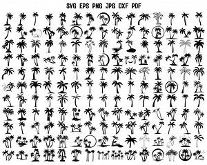 Palm Tree SVG | Palm Tree Cut File | Palm Tree Silhouette | Cricut | Clipart | Summer SVG | Beach Svg | Palm Tree Design | Commercial Use - Etsy