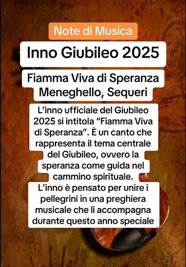 Fiamma Viva: Inno per il Giubileo 2025