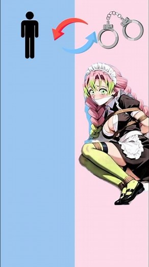 Demon slayer character cuffed 🔒#anime #demon slayer #kny