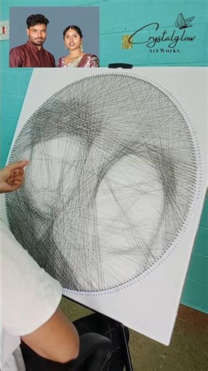 ✨ Time-Lapse: Custom String Art Portrait | Handmade String Art Gift Ideas #customportrait #stringart