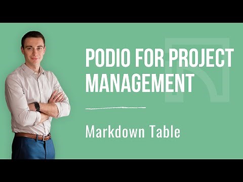 Podio for Project Management: How to Create a Markdown Table