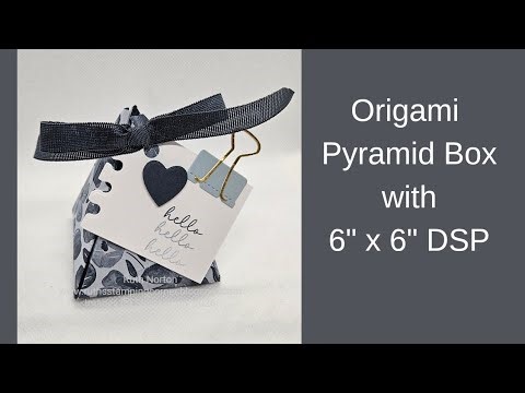 Stampin' Up! 2025-2027 In Color Designer Series Paper Pyramid Origami Box with Just A Note Dies