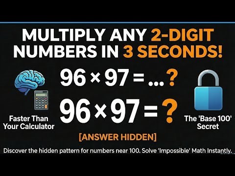 Multiply Any 2-Digit Numbers Quickly | Mental Math Tricks
