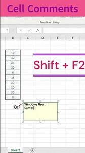 Excel Cell Comments: Adding Context and Information to Your Spreadsheet Data #shorts