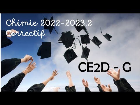 Jurys-CE2D G : corrective of the examination of chemistry 2022-2023.2
