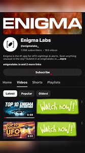 2.7K views · 44 reactions | We are counting down to the top Enigma sighting of 2024! Check out this clip from part 2 of the series and head to our YouTube to watch the full video!   Link in bio! Have you spotted something unusual in the sky? Report it at enigmalabs.io. | Enigma Labs | Facebook