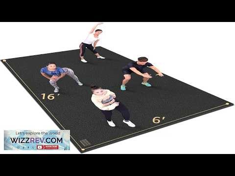 GXMMAT Extra Large Exercise Mat 16'x6' 12'x6' 10'x6' 8'x6'(7mm) Extra Wide Workout Mats