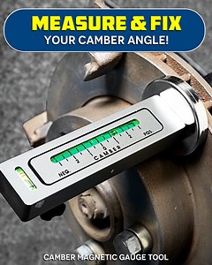😱 No more guessing at adjustments, no more wasted money on false setups! This Camber Magnetic Gauge Tool makes it easy to fix tilted wheels on your own, saving you time & money! For a smoother ride and longer tire lifespan. 🛒 https://fullpartsandtools.com/products/camber-magnetic-gauge-tool | Full Parts & Tools