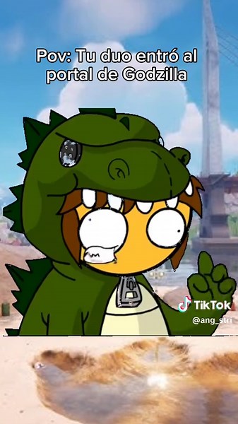 etiqueta a tu duo xd #fortnite #fortnitexgodzilla #godzilla #humor