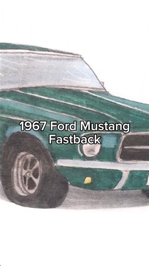 Drawing Ford Mustang Fastback #shorts #viral #viralvideo #viralshorts #supercars #ford #fordmustang