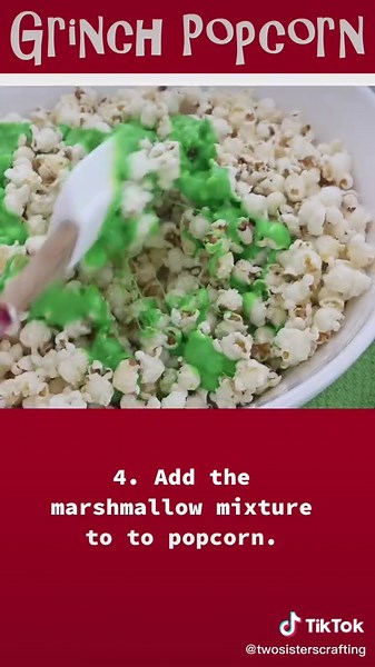 Grinch Popcorn for Christmas! Sweet, salty and delicious and super easy to make. #christmascountdown #grinchmas #grinch #christmasbaking #popcorn