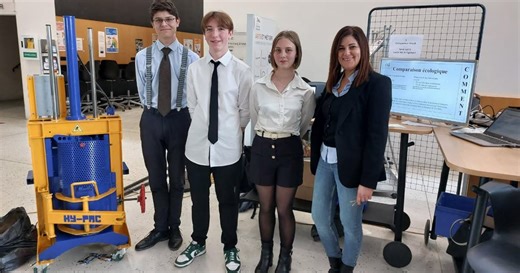 Nancy. Des lycéens créent une machine pour compacter les canettes simplement, un projet primé