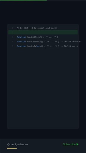 Edit Everything Faster — VS Code Multiple Cursors Trick 🚀